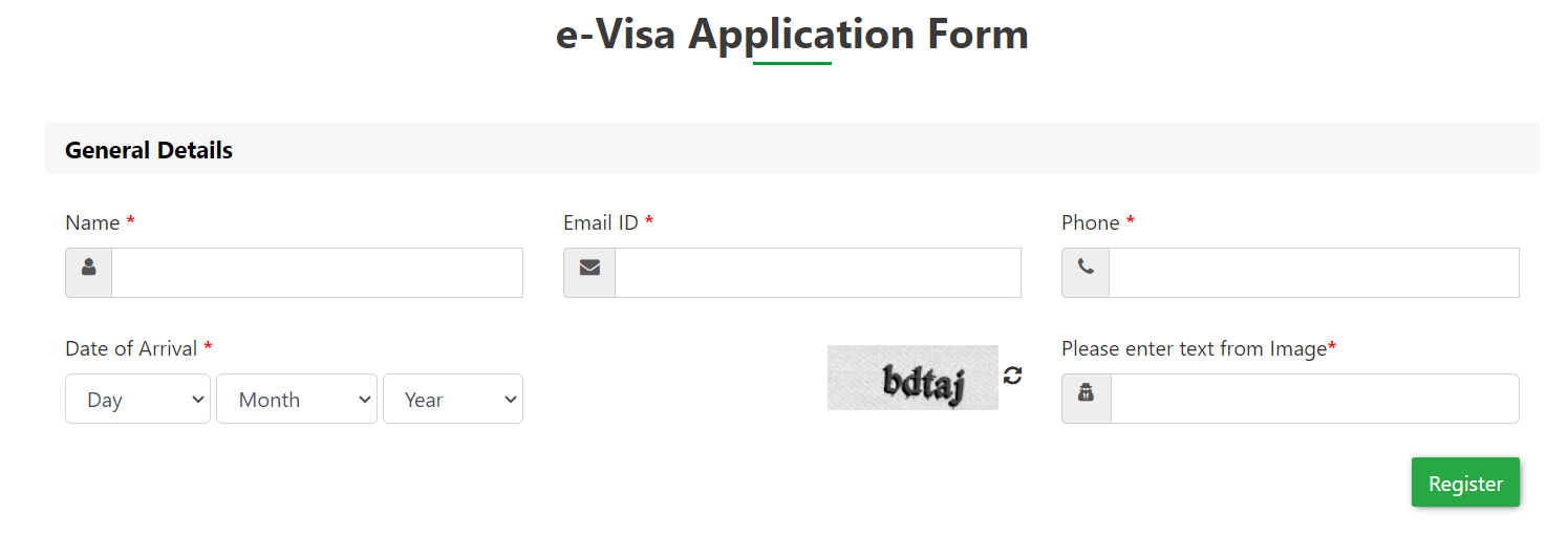 e-Visa Application Form